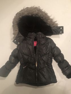 London Fog Coat/Hoodie Black with Accents Girls New! Size 2T Originally purchased at Belk for $40!