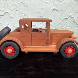 Vintage Handmade Wooden Ecofriendly Detailed Antique Classic Car Toy