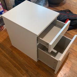 White Cabinet With Two Drawers