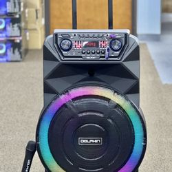 Bluetooth Party Speaker 18” – Wireless Mic & Big Sound!