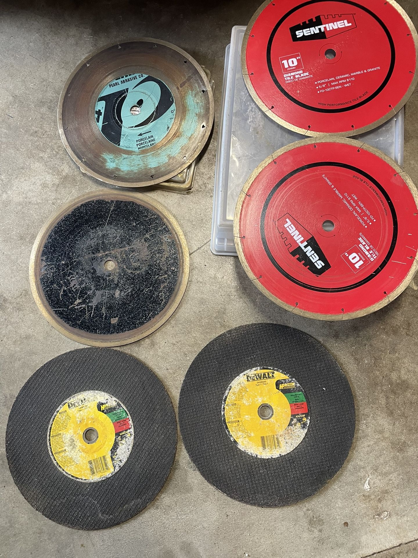 Circular Saw Blade Lot – Diamond & Metal Blades – ⅝" Arbor – $40 OBO