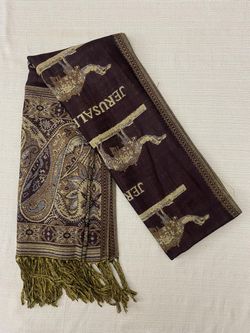 Jerusalem Cashmere, soft Scarf Black and White