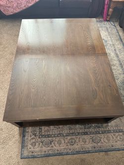 Dark Brown Wood Coffee Table