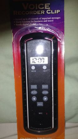 Voice recorder clip