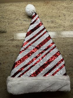 Christmas Sequin Santa Hat Red & Green
