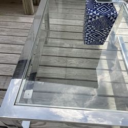 Chrome and Glass Coffee Table