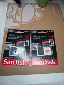 SanDisk Extreme PLUS 128GB microSDXC UHS-I card with adapter
