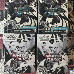 Pokemon TCG Black Bolt  & White Flare Booster Bundle