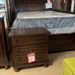 Queen size headboard, footboard rails, dresser, and nightstand for $2000. Brand new