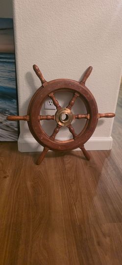 Real Wooden Boat Steering wheel
