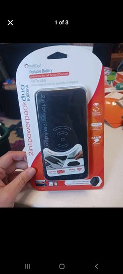 Power UP! Portable Battery 2in1 Power Pack Duo 8000mA