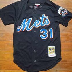 Men's Size Small New York Mets Mike Piazza Jersey Stitched Patch Mitche Ness