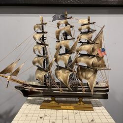 Antique Display Model Sailboat