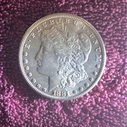 1881  S Morgan Silver Dollar. 