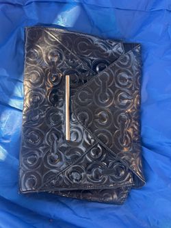 Coach Black Patent Leather Envelope Clutch
