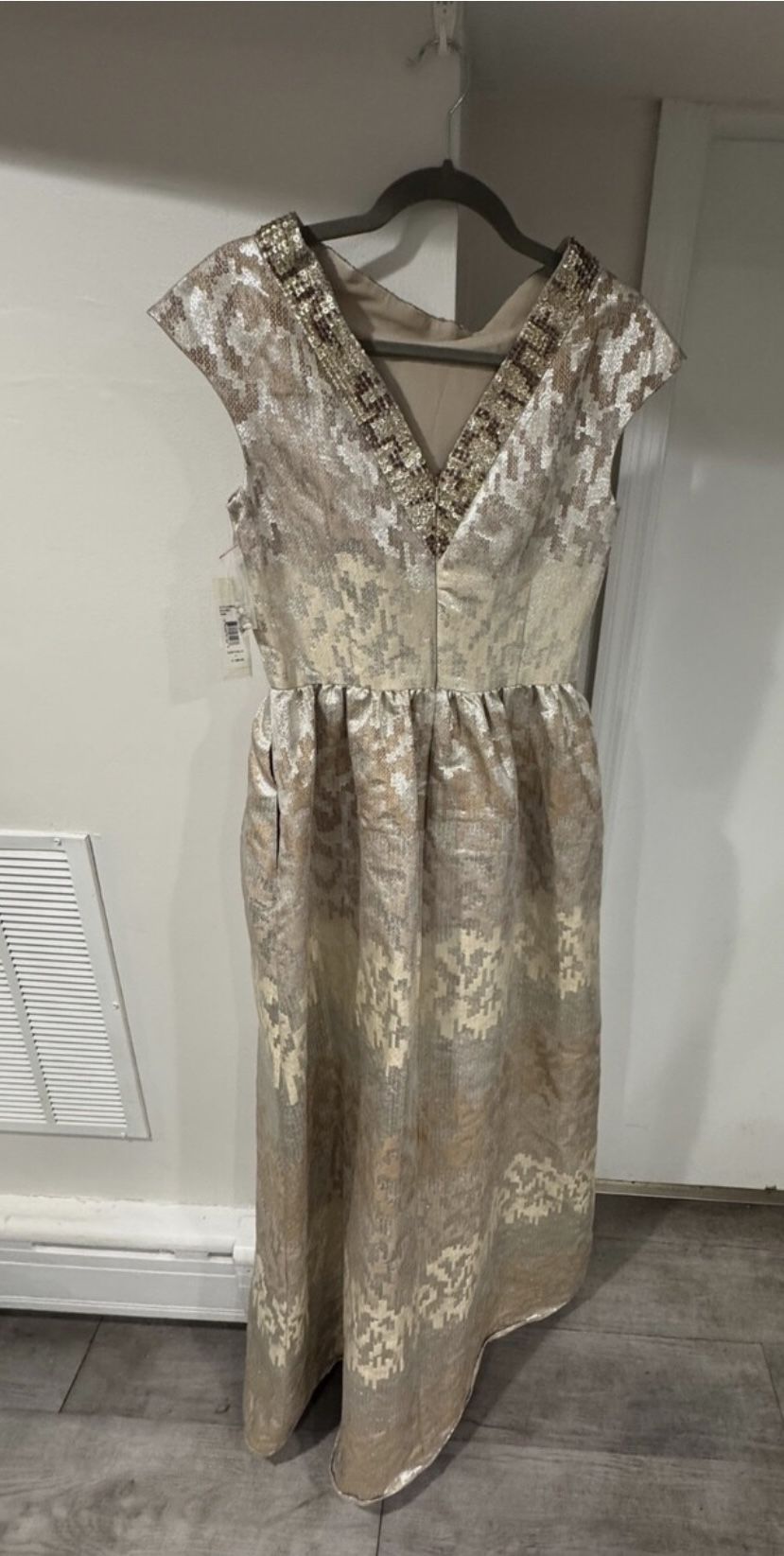 Badgley Mischka Gold Dress. Brand New with tags.
