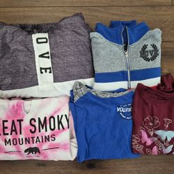 Girls sz 14 Long Sleeve Pull-Over Tops Sweatshirts  Bundle 5 Items