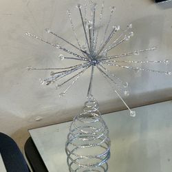 Sparkly Silver Tree Topper 