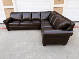 Genuine Leather Sectional Couch