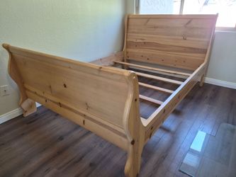 🛏 QUEEN SOLID WOOD BED FRAME ● FOOTBOARD ▪︎ HEADBOARD
