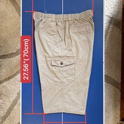 New Men's 100% Cotton Wide Leg Casual Shorts (5XL)