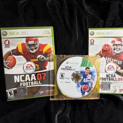 XBOX 360 NCAA  FOOTBALL 07, 09, 11 LOT