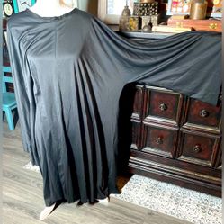 Long Flare Sleeve Halloween Robe Black Dress One Size Fits Most EPC