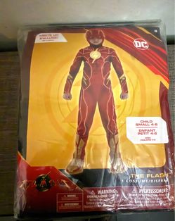 New DC “The Flash” Youth Costume Size Small Ages 4-6