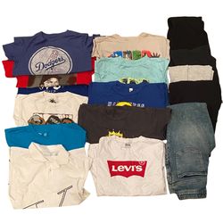 19Pc Boys Shirts, Pants, Sweats, Clothes Size 10/12