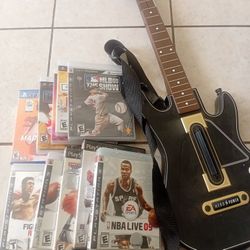 Playstation Games And Guitar $20 For All Pick Up Only 