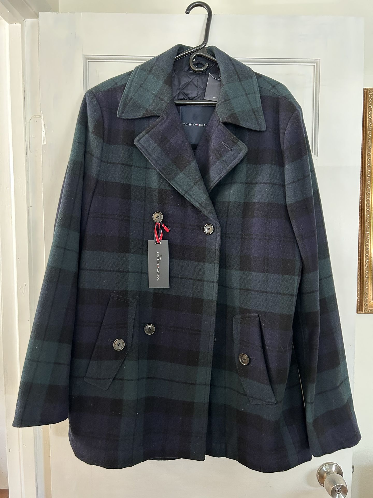 Tommy Hilfiger Men’s Winter Coat Hunter Green And Navy Blue Size Xl