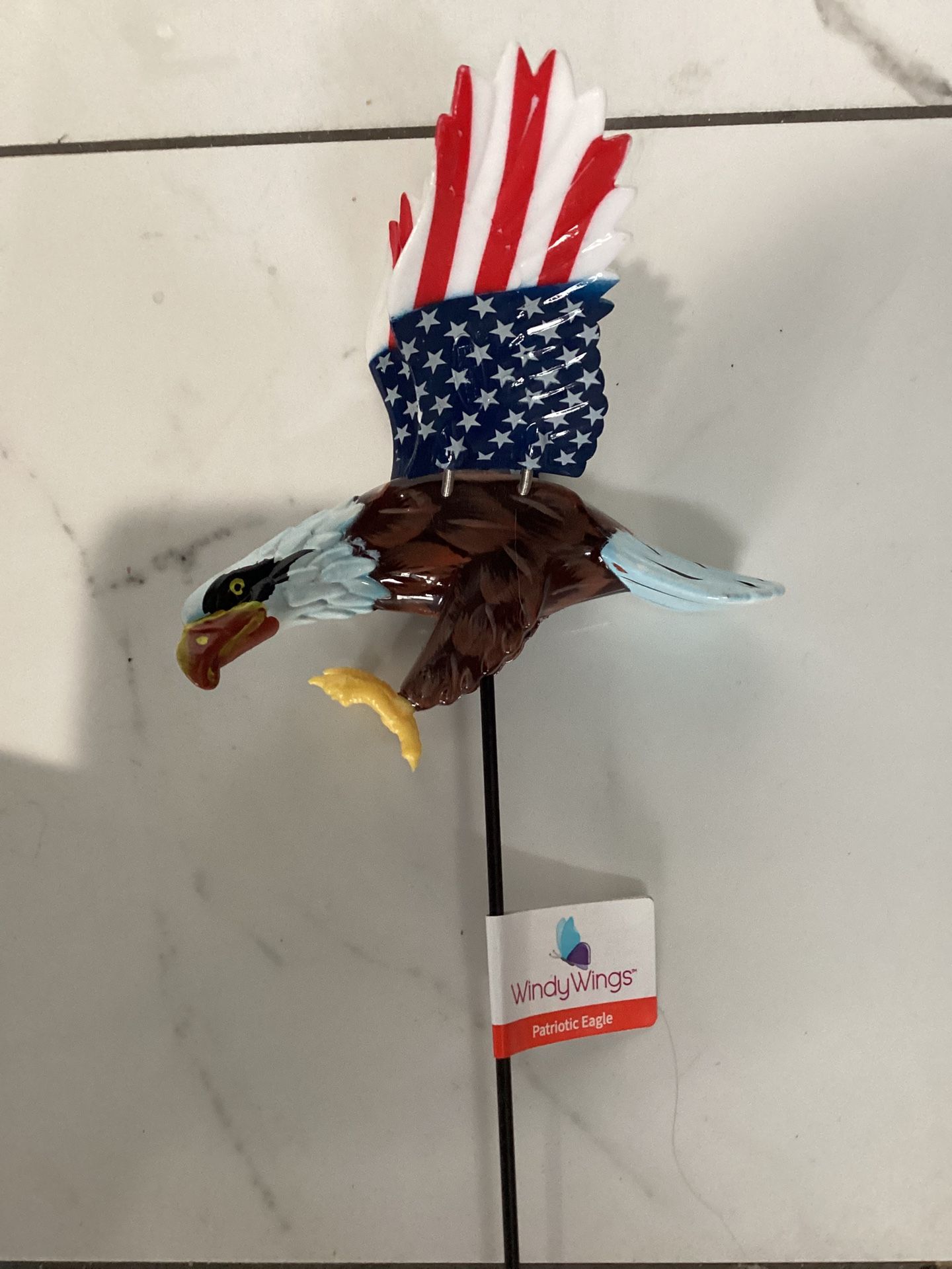 Patriotic American Bald Eagle Garden Stake Outdoor Yard Lawn Ornament Home Decor