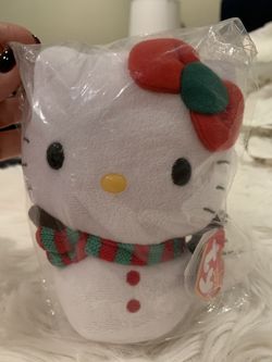 Ty beanie babies Hello Kitty Snowman Snow girl