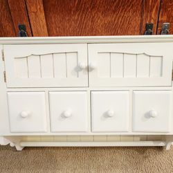 White Bathroom Wall Storage Cabinet With Drawers