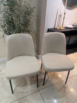 Selling a matching set of 2 brand-new, fully assembled George Oliver Parsons Side Dining Chairs in a beautiful F-Beige upholstery finish.