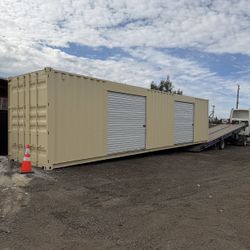 40FT CUSTOM STORAGE UNIT - DUAL 7FT ROLL-UP DOORS (FULL SIDE ACCESS)