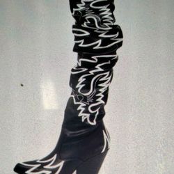 Over The Knee Cowboy Boots