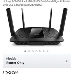 Linksys WiFi router ea8500 great for gaming