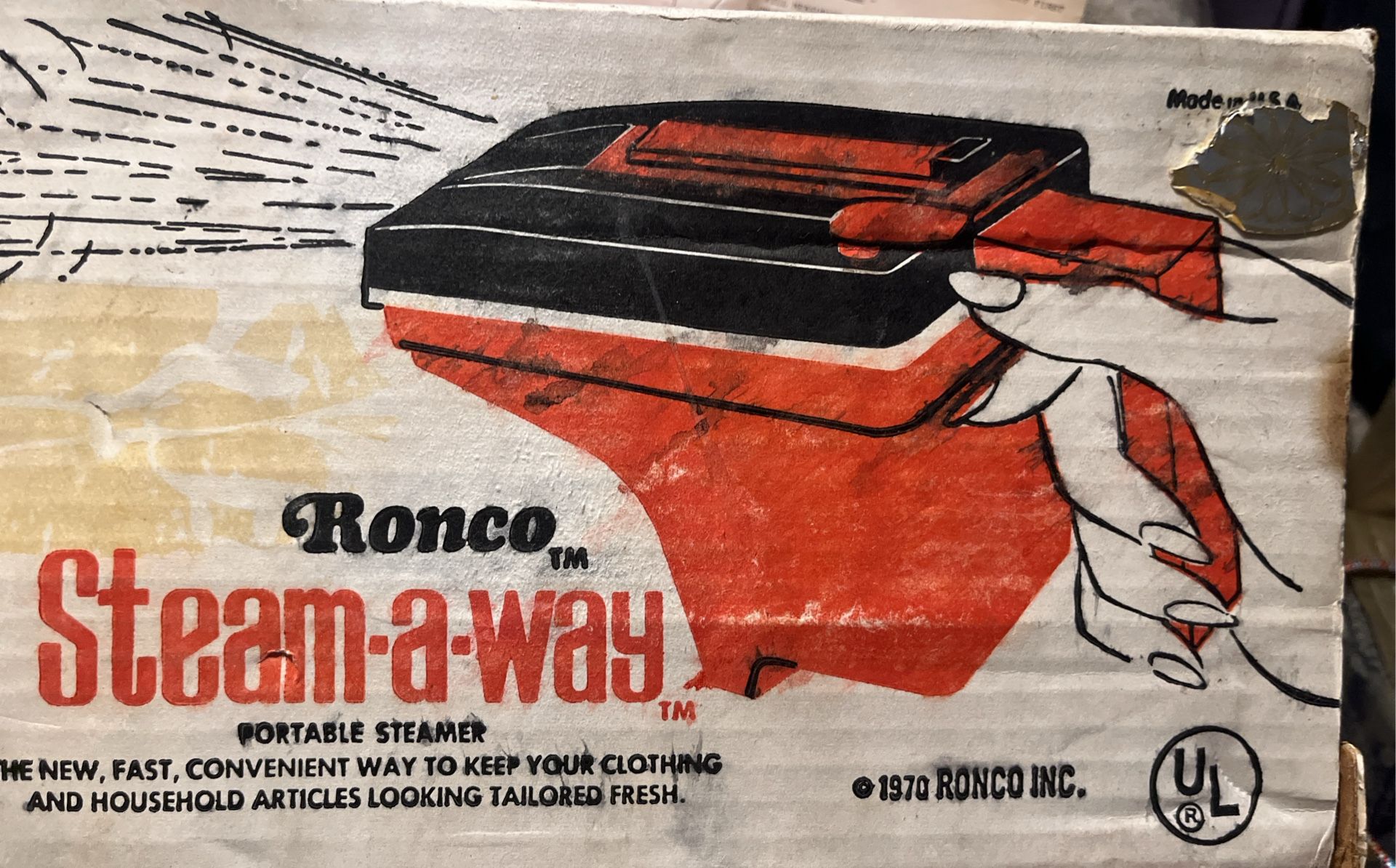 1970 Ronco Steam-a-way Portable Steamer