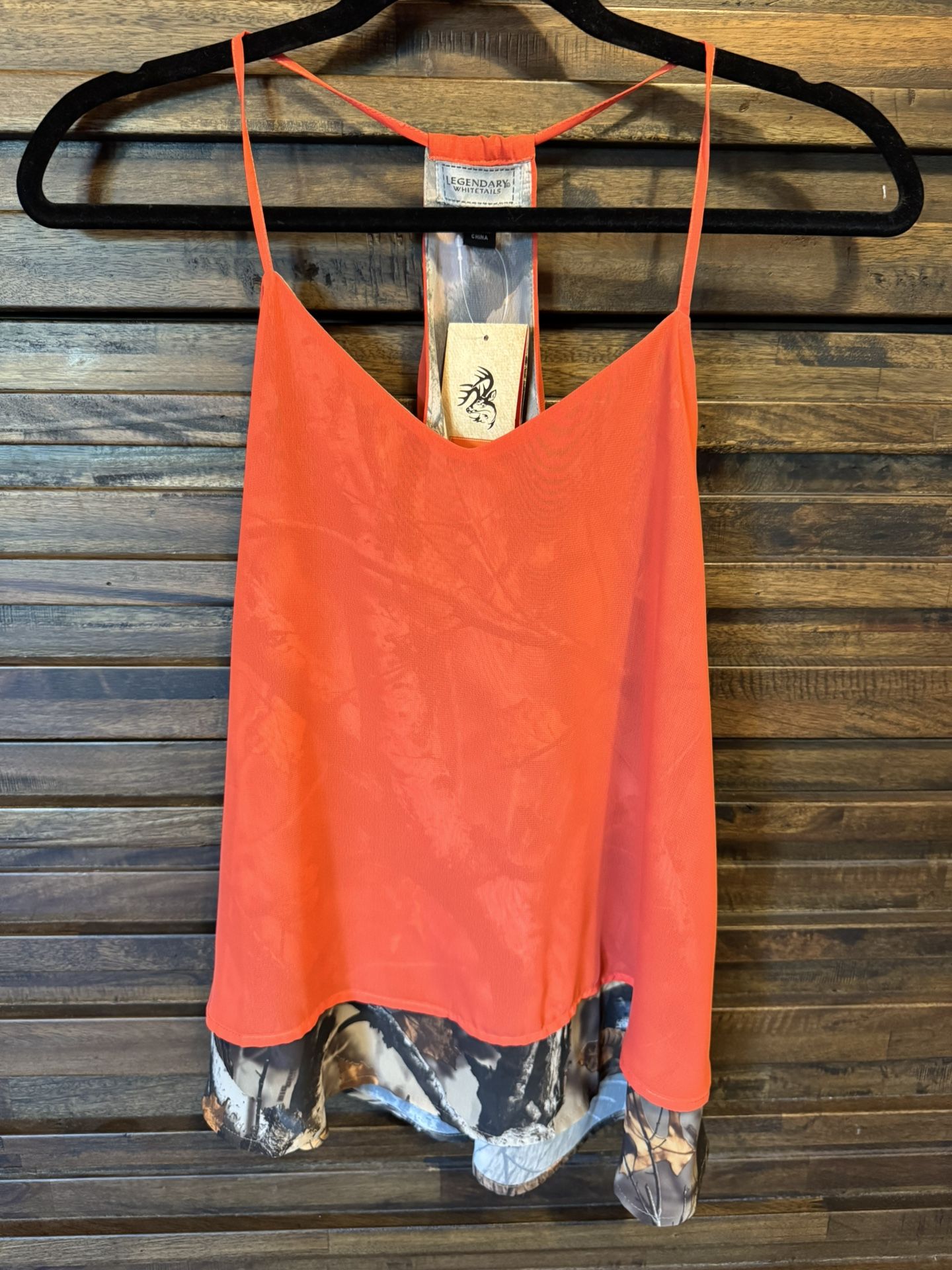 Legendary Whitetails Womens Ladies Country Girl Chiffon Tank Top MED Cami Camo