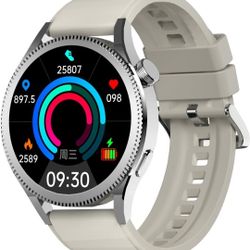Smartwatch That Can Call and Text-Sports Modes/Pressure Monitor/Steps Counter/Fitness Track/Sleep Monitor Compatible,BT Calls,1.42" HD,48mm, IP67 with