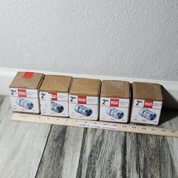LOT OF 5, Halex Rigid 2 in. Compression Coupling 63620

New box, factory sealed package 

Joins and bonds 2 lengths of threadless conduit
Made of corr