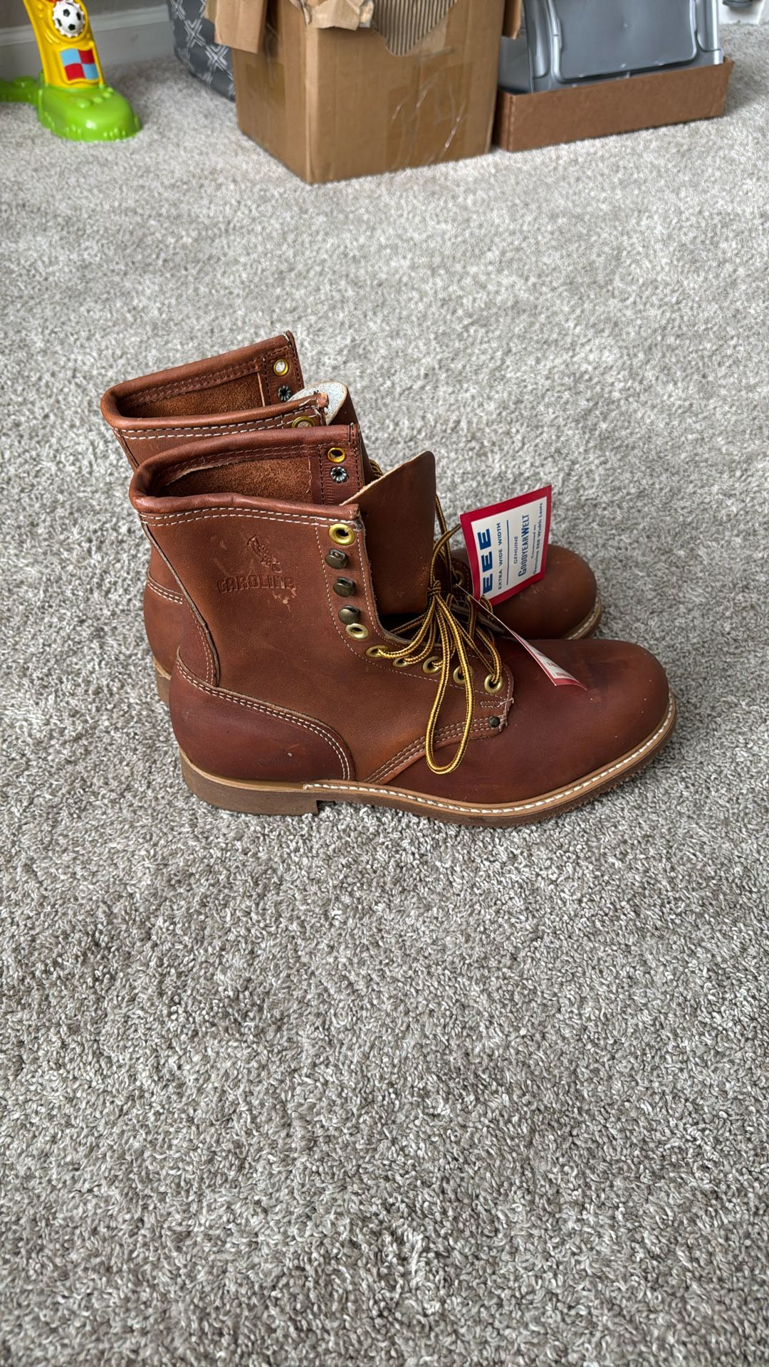 Carolina Men’s Size 11 Extra Wide Width Leather Boots