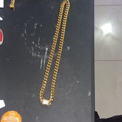 28’ Inch Gold Plated Moissanite Cuban Link