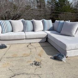 New Light Gray Sectional Super Soft Fabric 