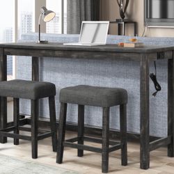 WAYFAIR Bar Table  Koltunski 60'' Console Table 3 Piece Set