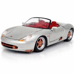 Porsche Boxster 1:18 Diecast Silver Red Interior Maisto Special Edition Vintage