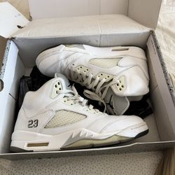 Jordan 5 Retro white metallic