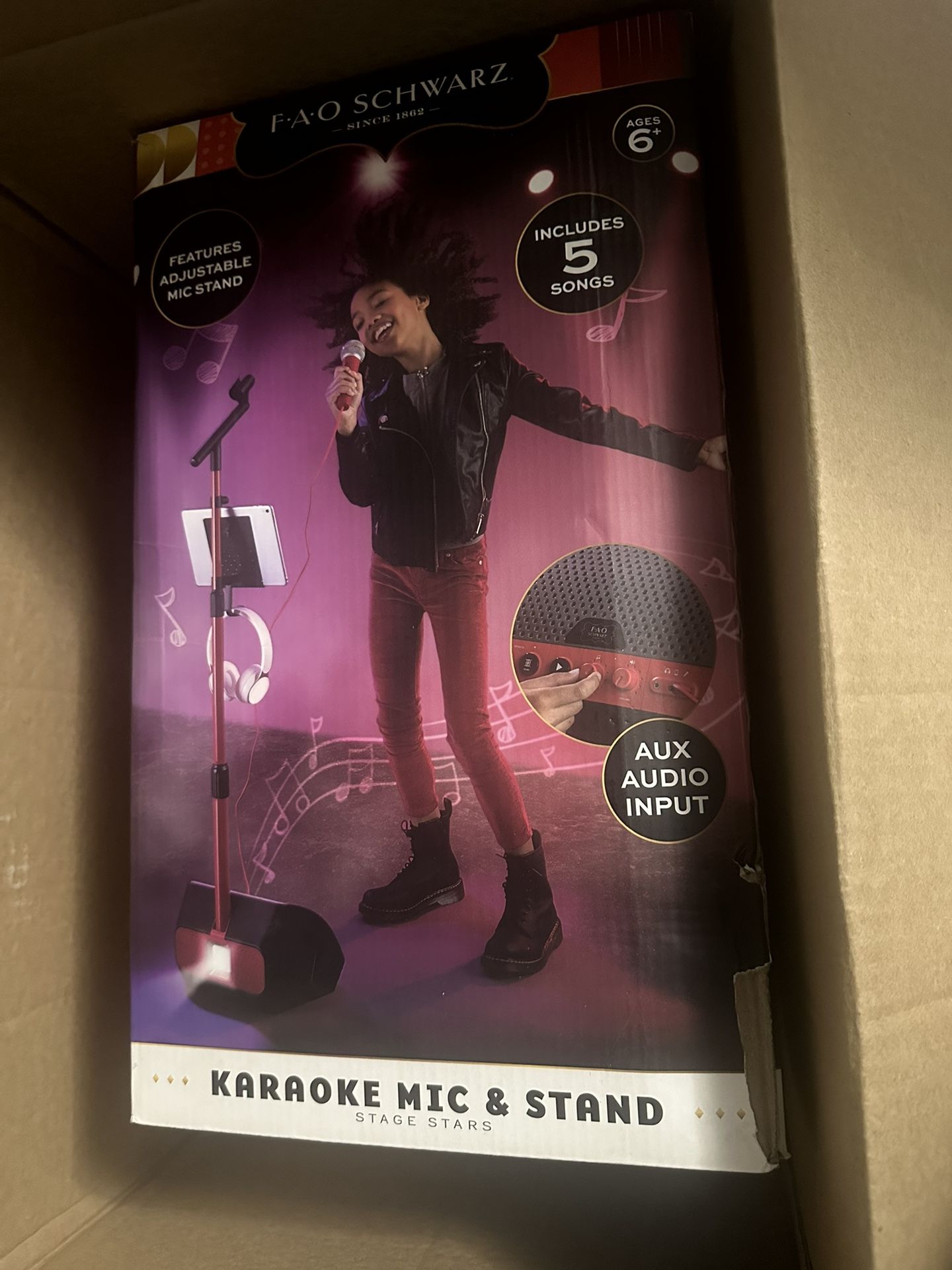 FAO Schwarz Microphone with Stand and Tablet Holder