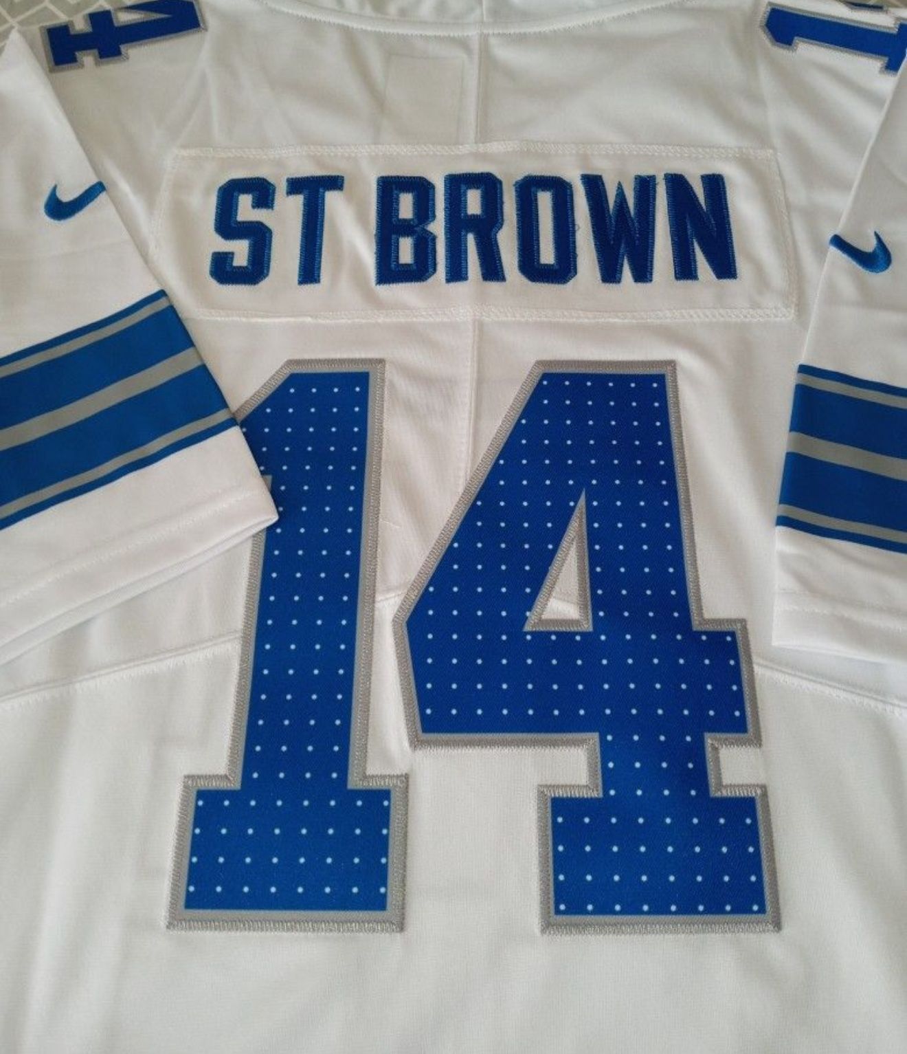 Detroit Lions #14 Amon-ra St. Brown  stitched football Nike  jersey Men's